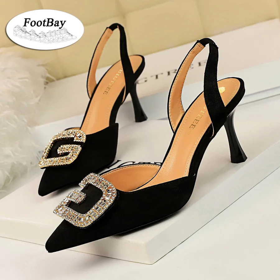 Flock Leather Pointed Toe Crystal High Heels Black Women Heels Pumps Luxury Brand Women Shoes 2022
Flock Leather Pointed Toe Crystal High Heels Black Women Heels Pumps Luxury Brand Women Shoes 2022