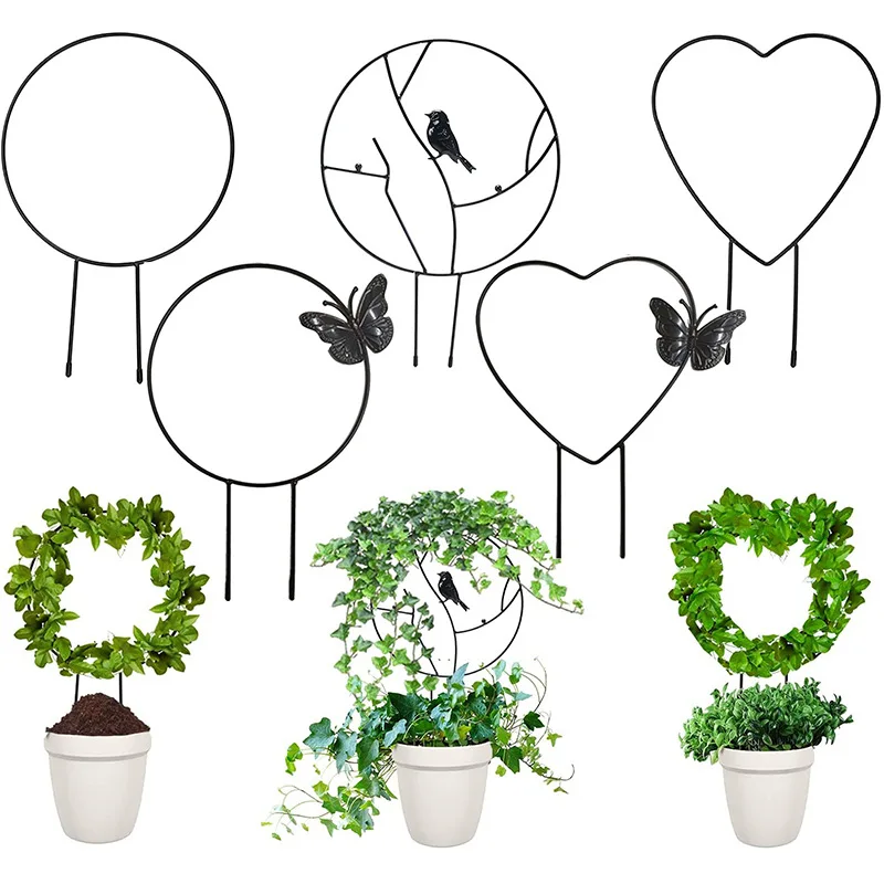 Iron Garden Plant Support Stake Stand Butterflies Round Vine Climbing Rack Flower Plant Trellis Support Frame Garden Supplies
Iron Garden Plant Support Stake Stand Butterflies Round Vine Climbing Rack Flower Plant Trellis Support Frame Garden Supplies