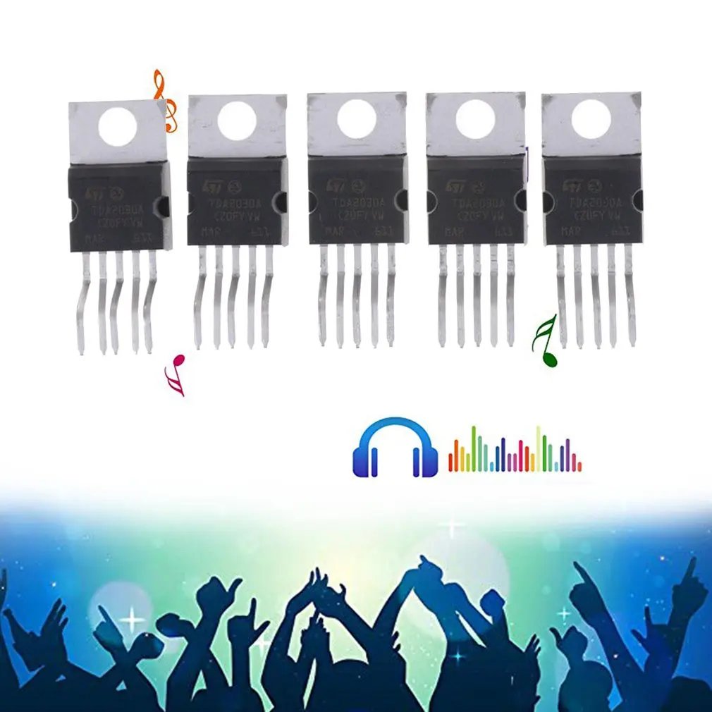 Линейные усилители TDA2030A, 5 шт., электронный компонент TDA2030, IC 18 Вт Hi-Fi усилитель звука, 35 Вт, драйвер, дропшиппинг, Лидер продаж 
Линейные усилители TDA2030A, 5 шт., электронный компонент TDA2030, IC 18 Вт Hi-Fi усилитель звука, 35 Вт, драйвер, дропшиппинг, Лидер продаж