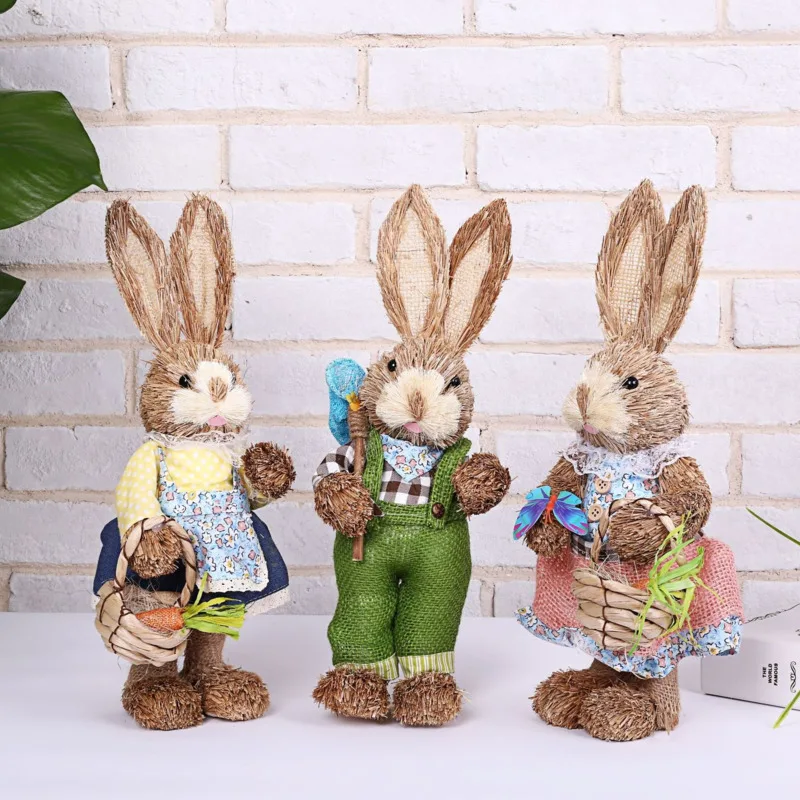 Artificial Straw Rabbit Home Garden Rabbit Decoration Easter Bunny Theme Party Decor Easter Filled Eggs Hunt Party Supplies
Artificial Straw Rabbit Home Garden Rabbit Decoration Easter Bunny Theme Party Decor Easter Filled Eggs Hunt Party Supplies