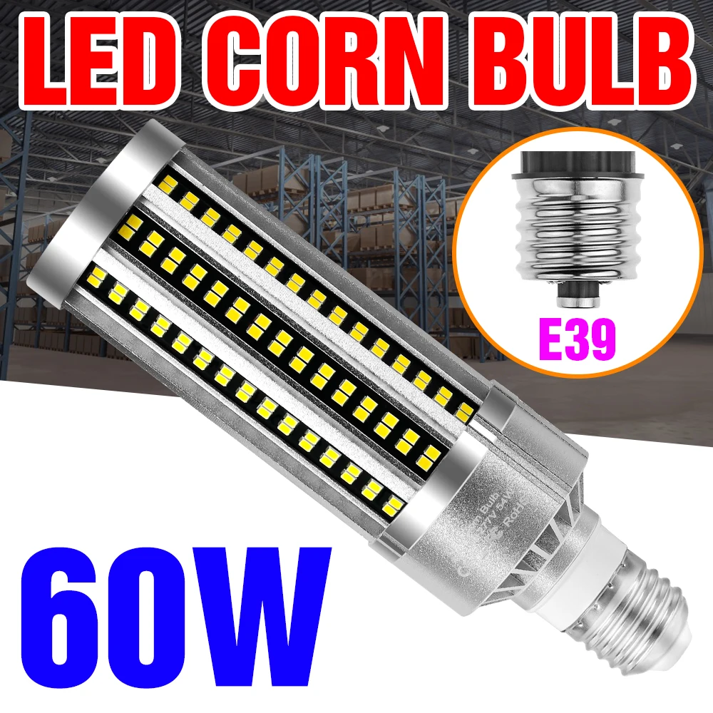 E27 Led Light 220V Corn Lamp High Power Bulb AC110V Spotlight E39 Lampara LED Chandelier Bulb Garage Light Industrial Lighting
E27 Led Light 220V Corn Lamp High Power Bulb AC110V Spotlight E39 Lampara LED Chandelier Bulb Garage Light Industrial Lighting