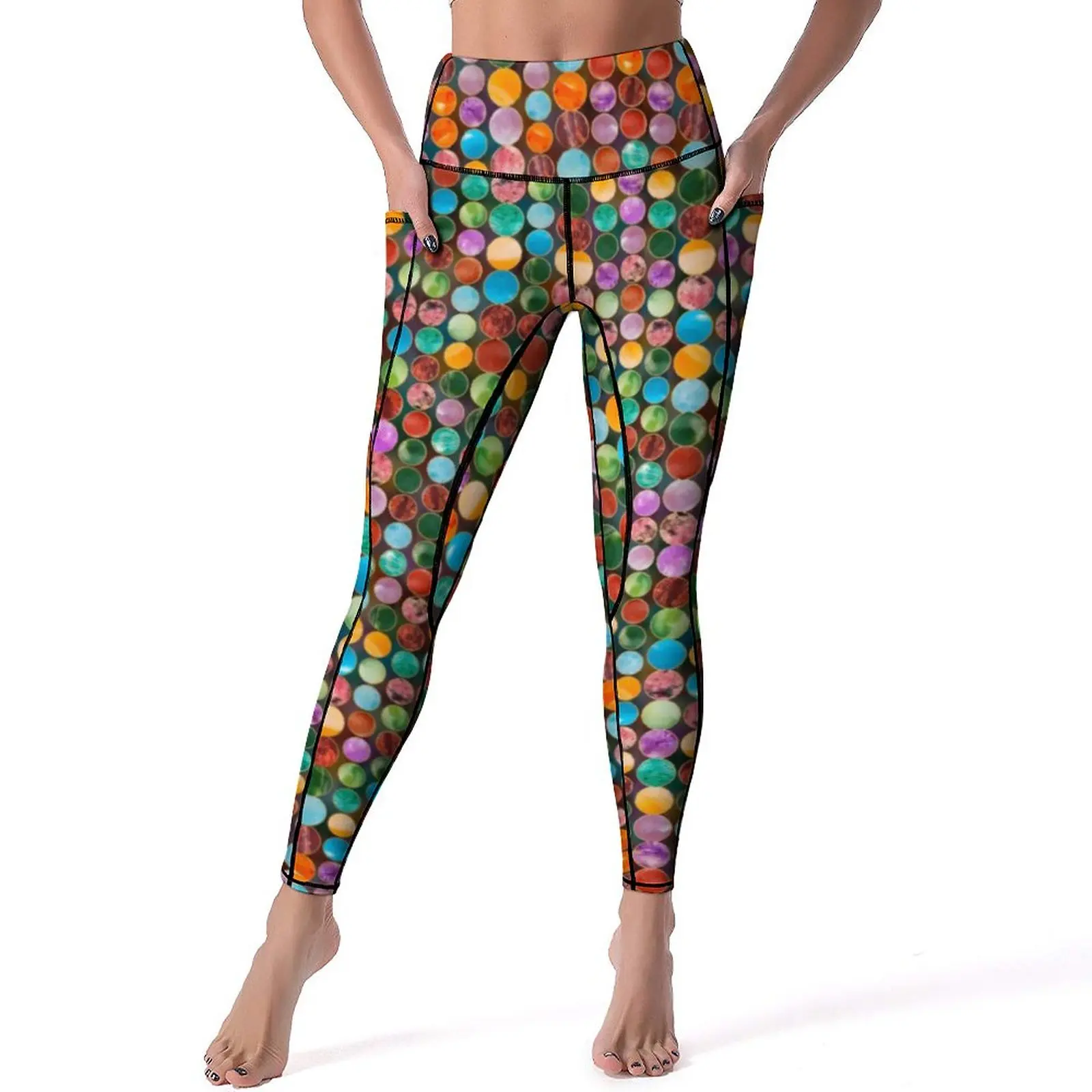 Colorful Beads Leggings Sexy Tumbled Gemstones Print High Waist Yoga Pants Casual Stretch Leggins Women Fitness Sports Tights
Colorful Beads Leggings Sexy Tumbled Gemstones Print High Waist Yoga Pants Casual Stretch Leggins Women Fitness Sports Tights