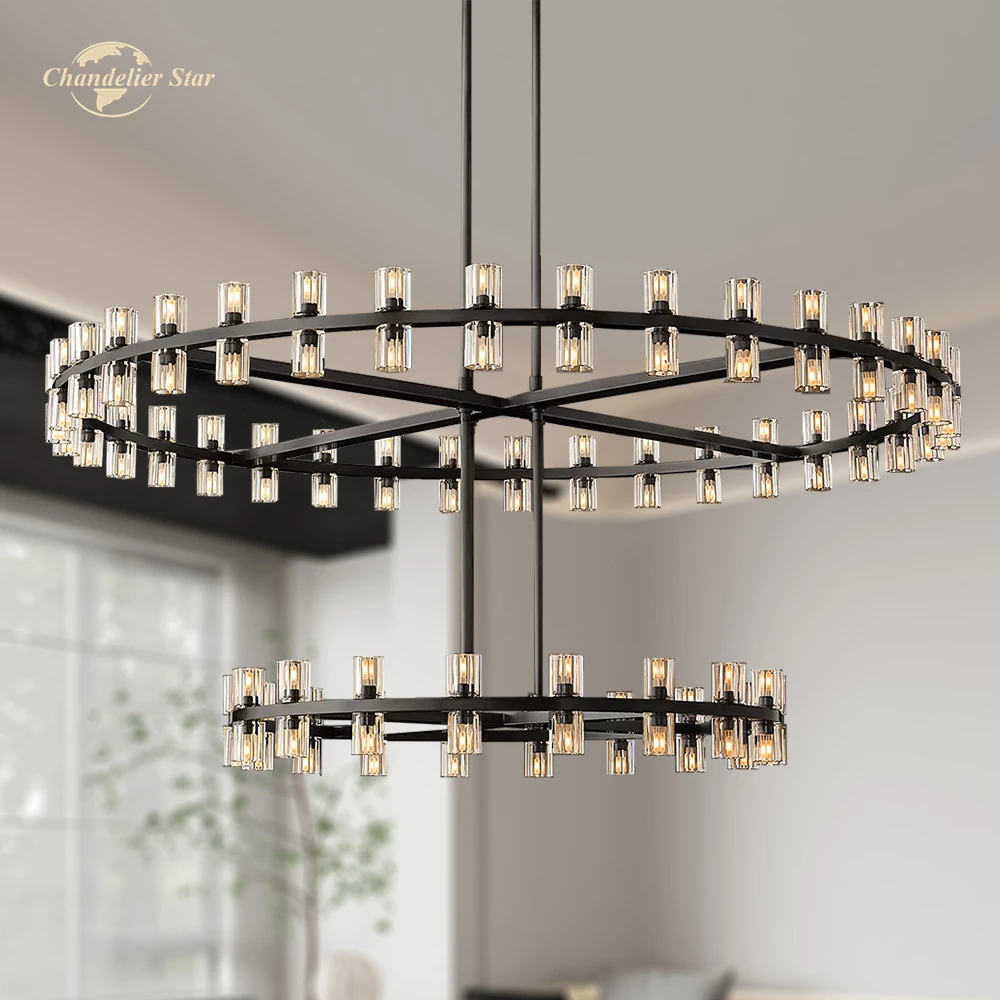 Arcachon LED Round Two-Tier Chandeliers Vintage Ring Metal K9 Crystal Pendant Lights Bedroom Living Room Farmhouse Lamps Lustre
Arcachon LED Round Two-Tier Chandeliers Vintage Ring Metal K9 Crystal Pendant Lights Bedroom Living Room Farmhouse Lamps Lustre