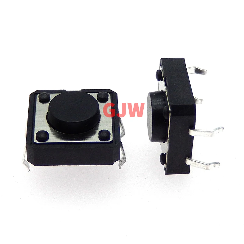 

30PCS 12X12x5mm 4PIN dip TACT push button switch Micro key power tactile switches 12x12x5 12*12*5MM Light touch