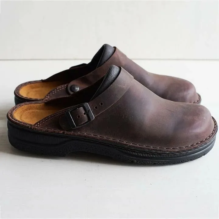 Slippers Flat Men's Leather Round Toe Back Empty Slippers Men's Casual Slippers Sandals Large size Men Shoes 2023
Slippers Flat Men's Leather Round Toe Back Empty Slippers Men's Casual Slippers Sandals Large size Men Shoes 2023