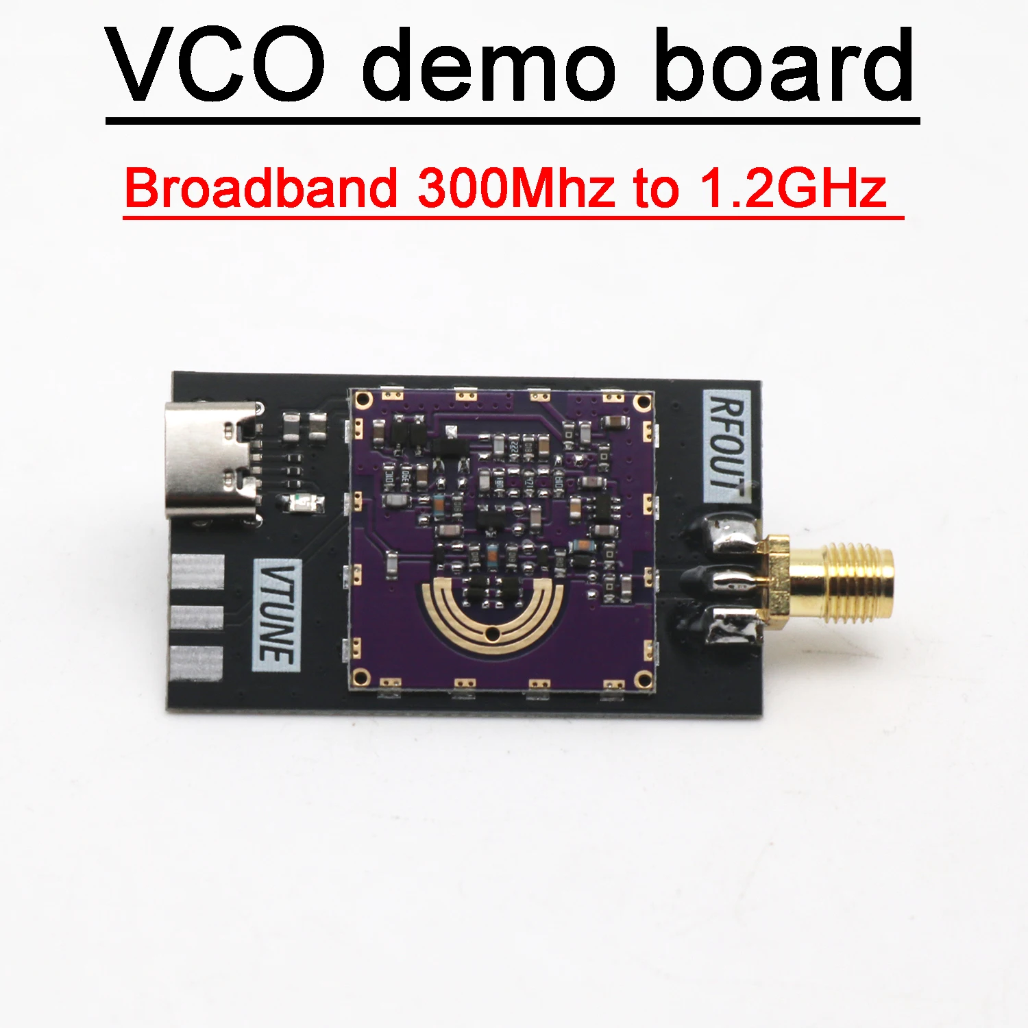 Демо-плата VCO DykbRadio 300-1200 МГц 
Демо-плата VCO DykbRadio 300-1200 МГц