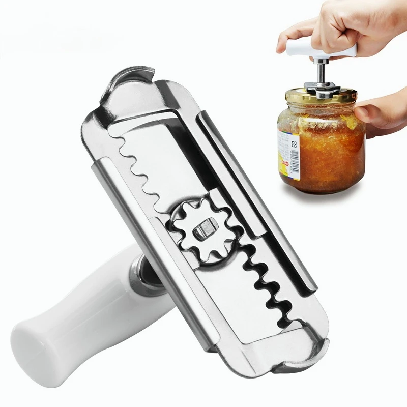 Adjustable Jar Opener Stainless Steel Lids off Jar Opener Bottle Opener Kitchen Accessories Can Opener for 3-9.5CM 
Adjustable Jar Opener Stainless Steel Lids off Jar Opener Bottle Opener Kitchen Accessories Can Opener for 3-9.5CM