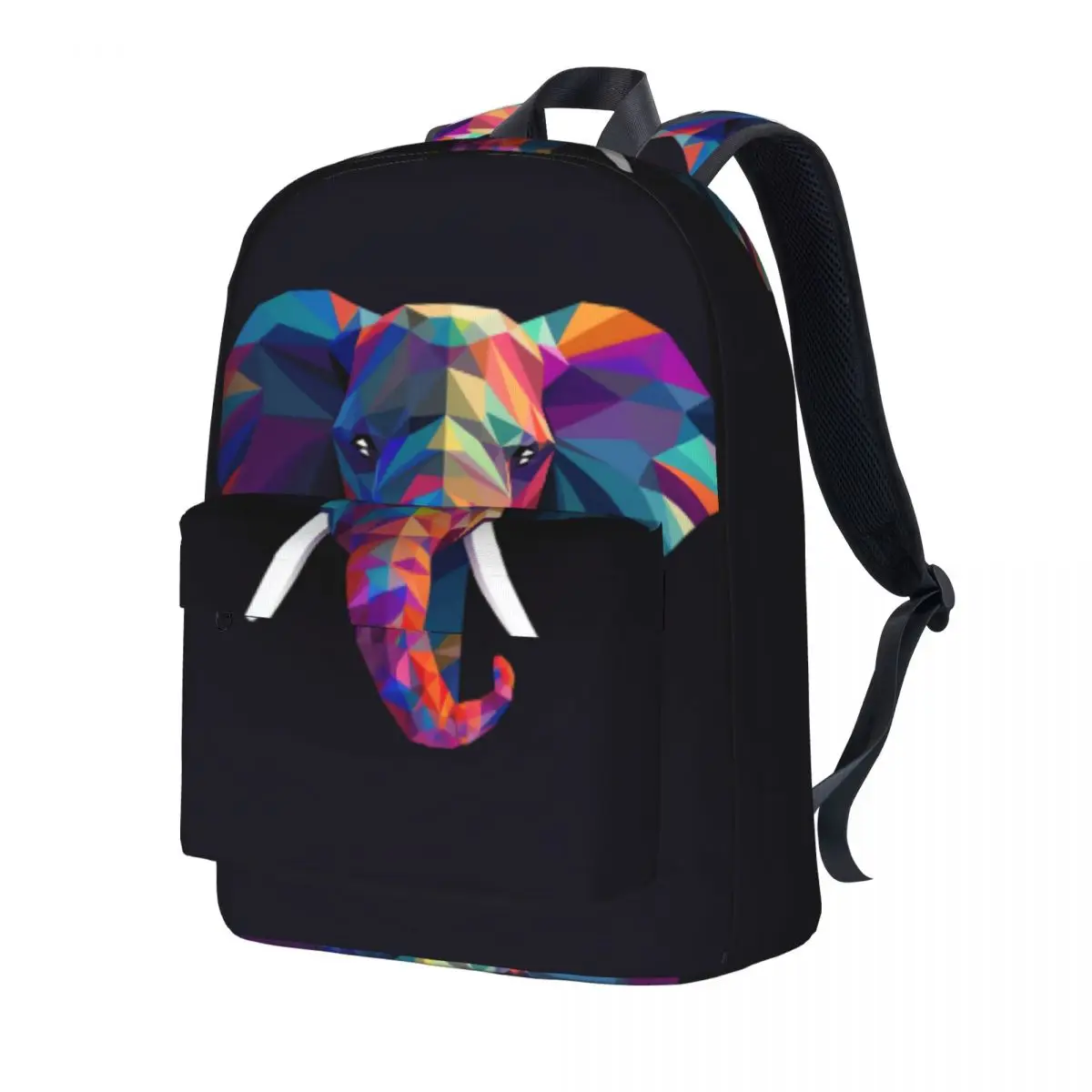 

Рюкзак со слоном мужские красочные бумажные прочные рюкзаки с геометрическим рисунком из полиэстера, милые школьные ранцы, спортивные красочные рюкзаки