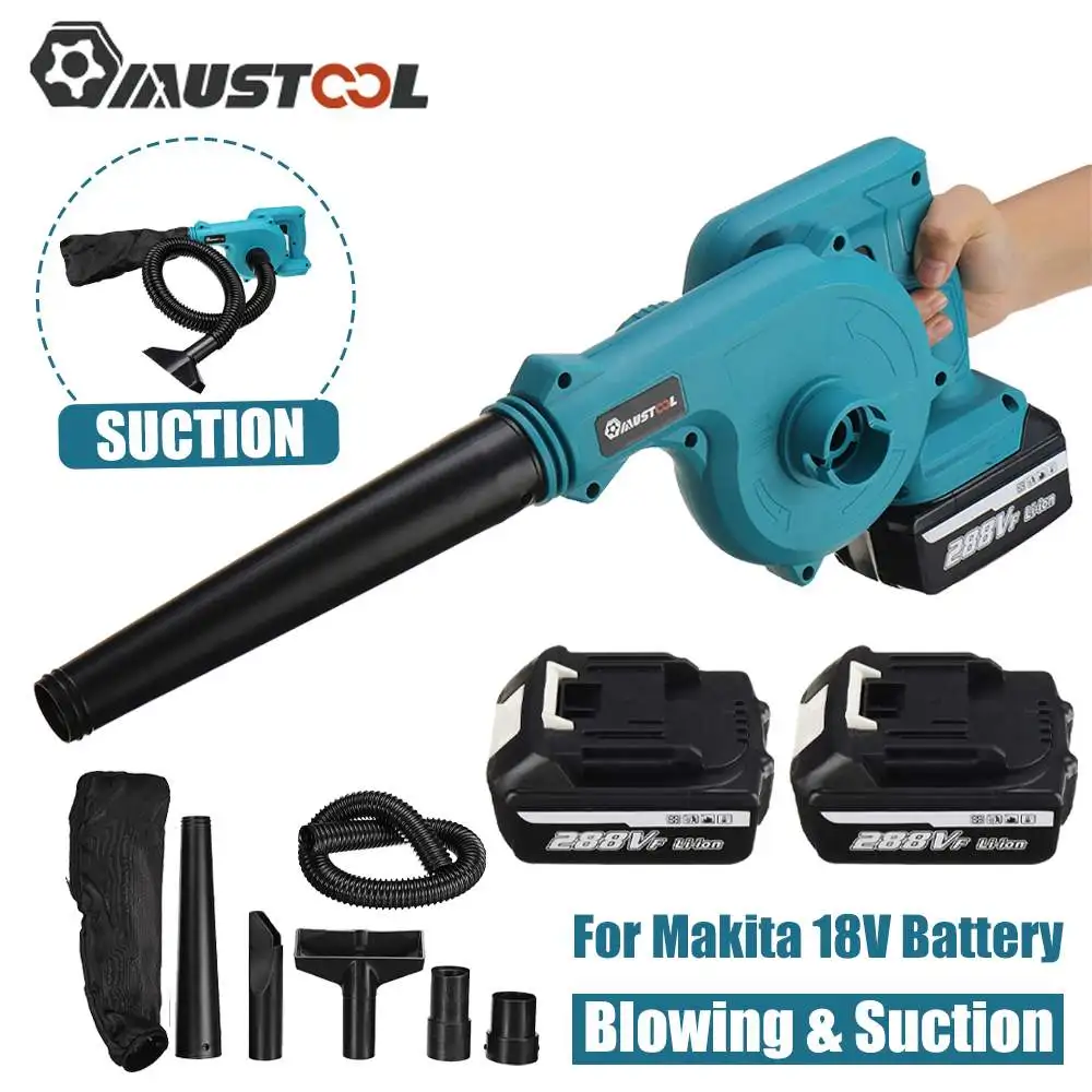 2 In 1 Cordless Electric Air Blower & Suction Handheld Leaf Computer Dust Collector Cleaner Turbo Fan For Makita 18V Battery
2 In 1 Cordless Electric Air Blower & Suction Handheld Leaf Computer Dust Collector Cleaner Turbo Fan For Makita 18V Battery
