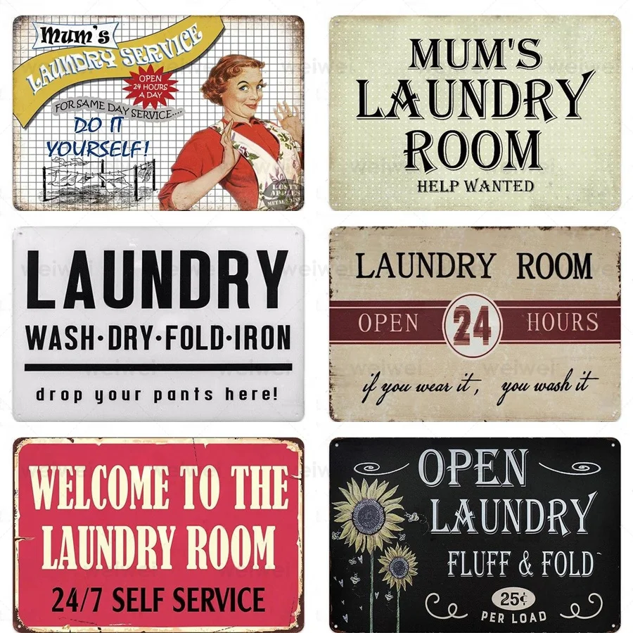 Laundry Room Vinage Tin Sign Retro Tin Painting Laundry Metal Iron Plate Laundry Room Bathroom Home Wall Decoration
Laundry Room Vinage Tin Sign Retro Tin Painting Laundry Metal Iron Plate Laundry Room Bathroom Home Wall Decoration