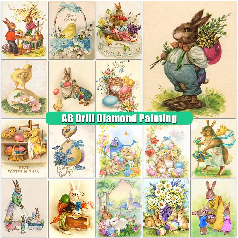 MoriYuan Diy Diamont Embroidery Cartoon Rabbits AB Drill Diamond Painting Scenery Square/Round Mosaic Animals Cross Stitch Kits
MoriYuan Diy Diamont Embroidery Cartoon Rabbits AB Drill Diamond Painting Scenery Square/Round Mosaic Animals Cross Stitch Kits