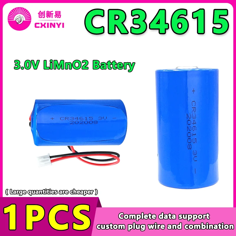 Cxinyi New CR34615 3.0V Intelligent Water Meter Gas Meter Flowmeter Positioner IoT Device Lithium Battery Customizable Plug
Cxinyi New CR34615 3.0V Intelligent Water Meter Gas Meter Flowmeter Positioner IoT Device Lithium Battery Customizable Plug