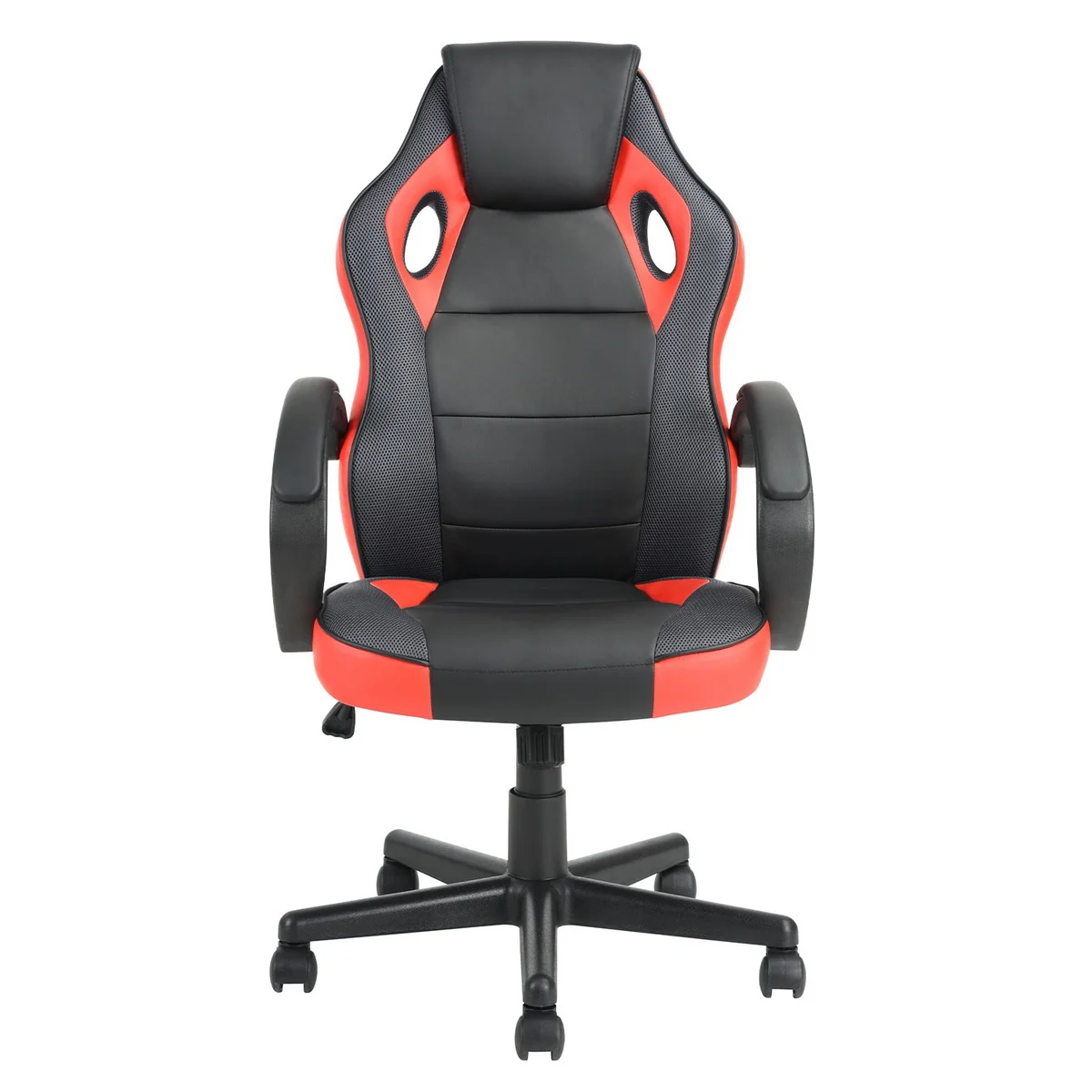 

Gaming Office Chair Living Room Bedroom 360 Degree Swivel Roller Upholstered High Elastic Sponge Leather Fabric Comfortable Red