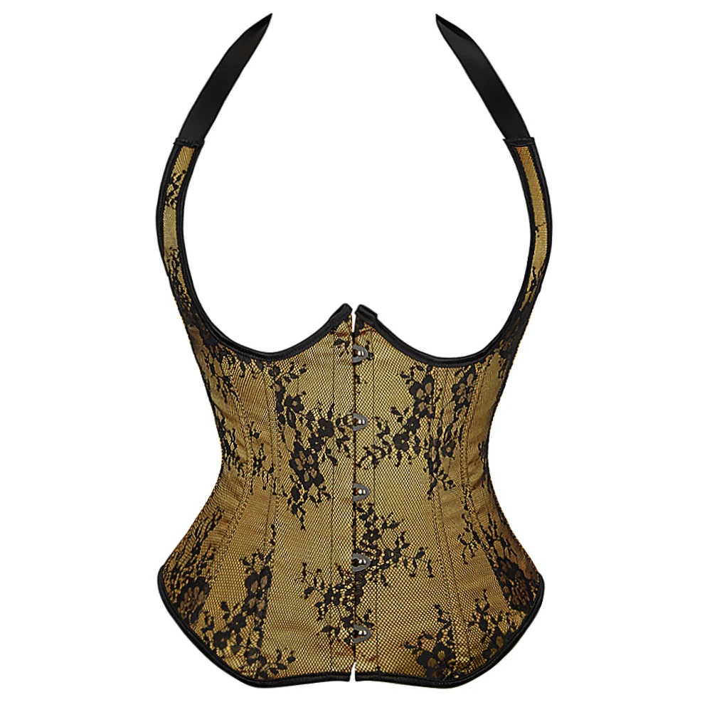 Halter Underbust Corset Top Gothic Steampunk Belt Waist Cincher Lace Up Straps Corset Vest Women Vintage Floral Bustier Lingerie
Halter Underbust Corset Top Gothic Steampunk Belt Waist Cincher Lace Up Straps Corset Vest Women Vintage Floral Bustier Lingerie