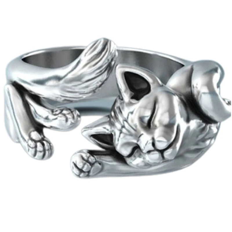 Cute for Cat Ring Silver Color Open Rings Adjustable Alloy Rings Girl Women Jewelry Lucky Jewelry Ornament
Cute for Cat Ring Silver Color Open Rings Adjustable Alloy Rings Girl Women Jewelry Lucky Jewelry Ornament