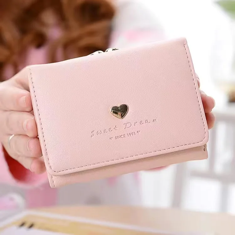 New Style Wallet Women Short Korean Fashion Small Fresh Love Three Fold Ladies Coin Purse Card Bag
New Style Wallet Women Short Korean Fashion Small Fresh Love Three Fold Ladies Coin Purse Card Bag