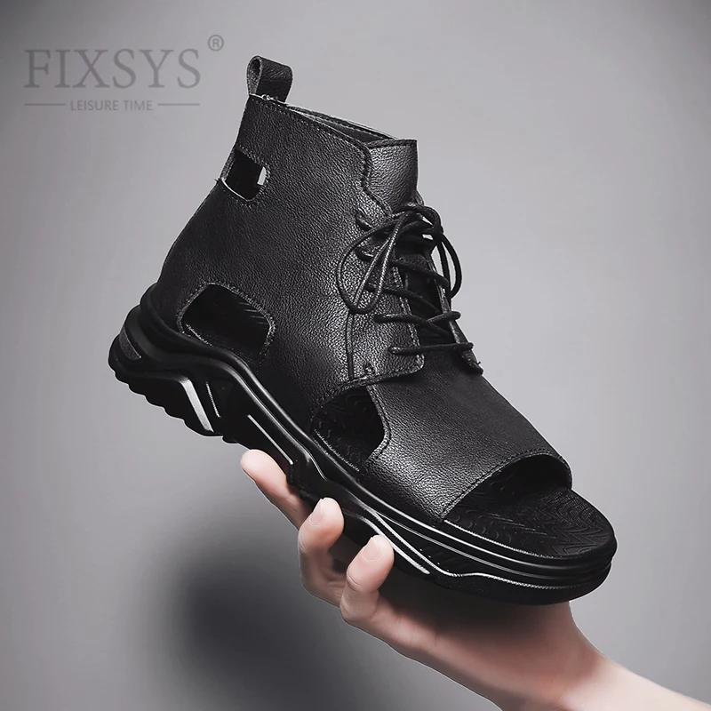 FIXSYS Summer Men Sandals Increasing Casual Shoes Leather High Top Slides Outdoor Anti Slip Sneakers Fashion Man Platform Shoes
FIXSYS Summer Men Sandals Increasing Casual Shoes Leather High Top Slides Outdoor Anti Slip Sneakers Fashion Man Platform Shoes