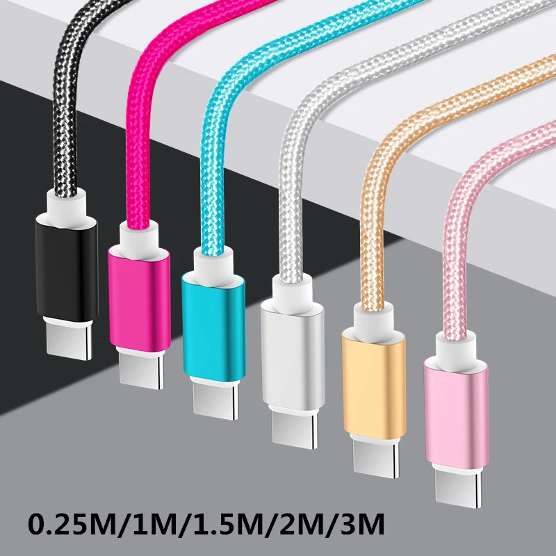 

Провод для быстрой зарядки и передачи данных 3A, шнур для зарядки смартфона, нейлоновый кабель Micro USB Type-C для iPhone 13 Pro Max, Xiaomi 11, Huawei P40