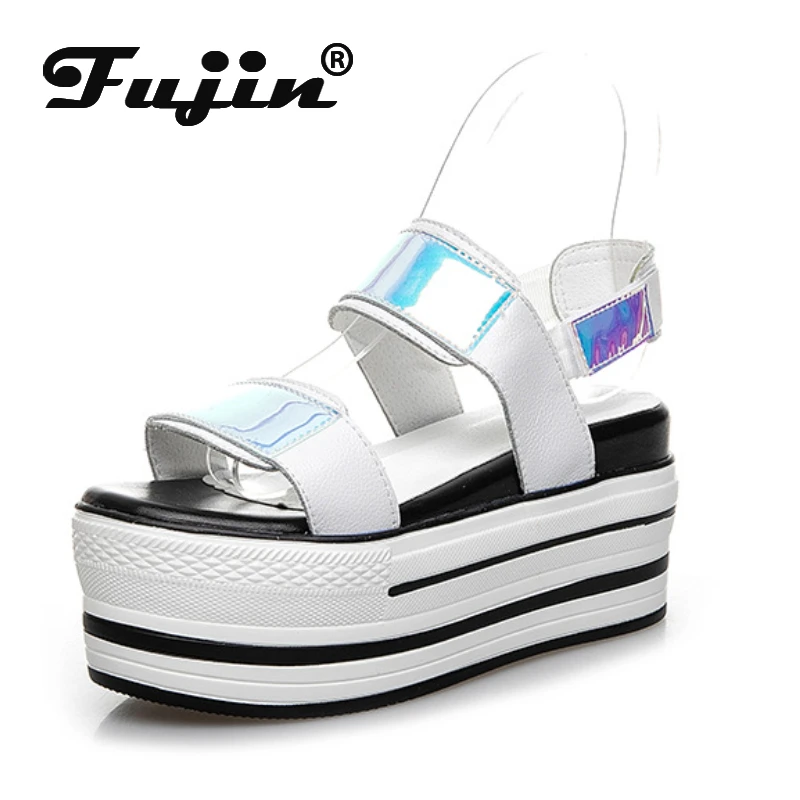 Fujin 2022 9cm Women Sandals Shoes Genuine Leather Platform Wedge Shoes Summer Women Super High Heel Open Toe Sandals Open Toe
Fujin 2022 9cm Women Sandals Shoes Genuine Leather Platform Wedge Shoes Summer Women Super High Heel Open Toe Sandals Open Toe