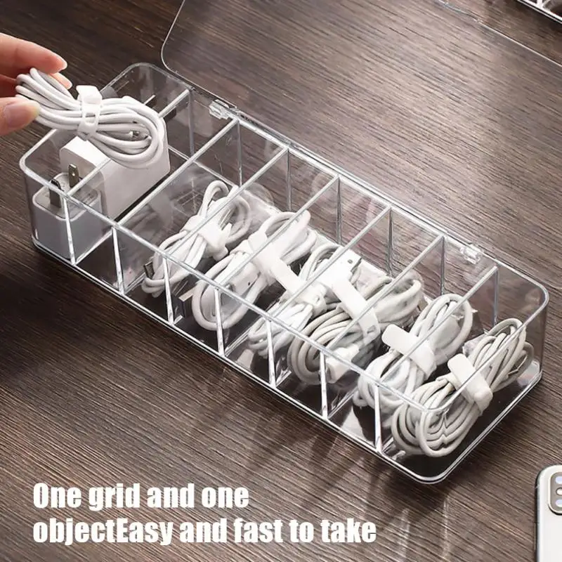 Cable Storage Box Transparent Plastic Data Line Storage Dustproof Storage Box Hub Mobile Phone Charging Cable Power Cord Buckle
Cable Storage Box Transparent Plastic Data Line Storage Dustproof Storage Box Hub Mobile Phone Charging Cable Power Cord Buckle
