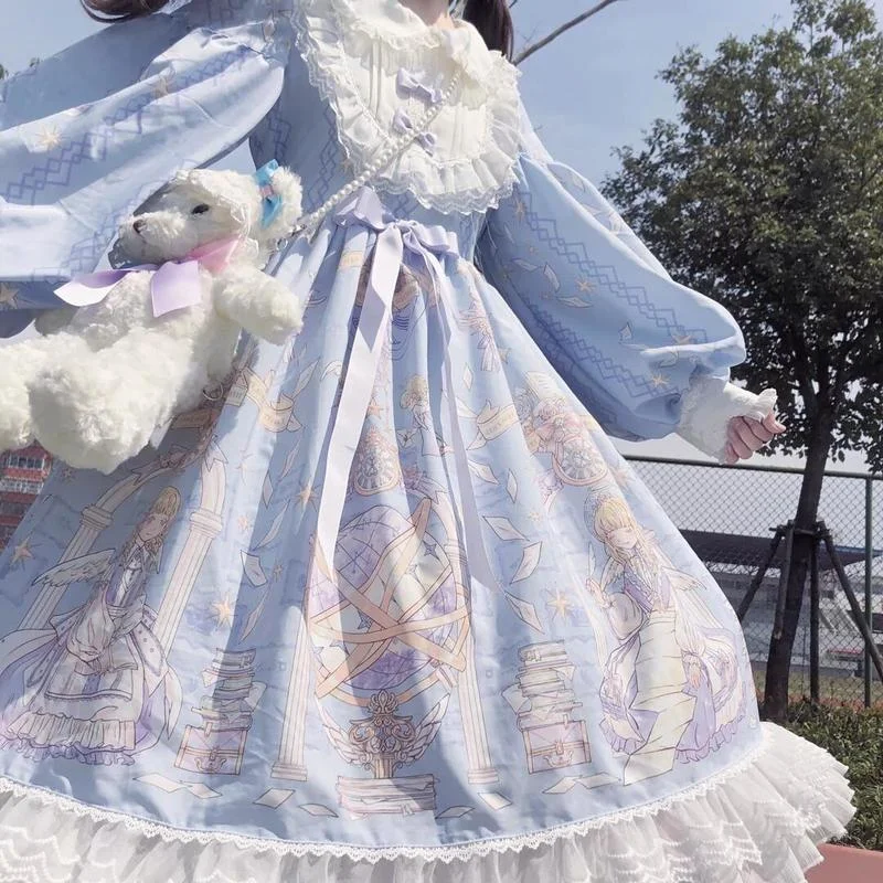 2021 Spring Cute Bow Japanese Sweet Fresh Student Goth Party Fairy Robe Dress Lolita Dress Kawaii Women Lace Maid Costume Dress
2021 Spring Cute Bow Japanese Sweet Fresh Student Goth Party Fairy Robe Dress Lolita Dress Kawaii Women Lace Maid Costume Dress