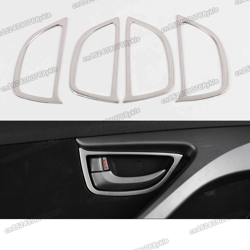 

stainless steel car inner door handle bowl frame trims chrome for hyundai elantra avante 2010 2011 2012 2013 2014 2015 5 i35