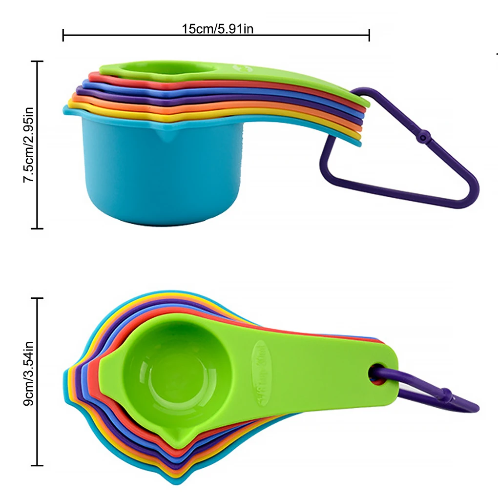 

Набор пластиковых мерных ложек, штабелируемые мерные ложки для выпечки, сухие и влажные ингредиенты, для кухни, маленький размер-8 штук