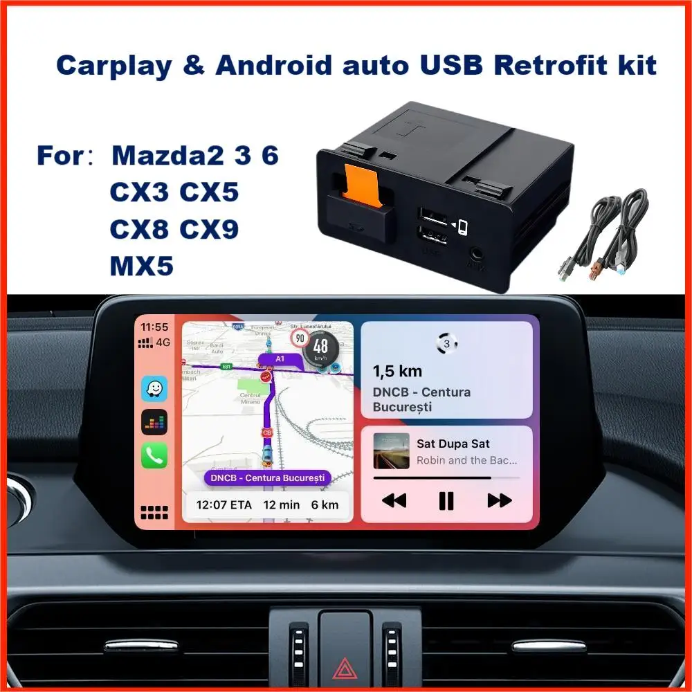 

Suitable for Mazda retrofit and upgrade Apple carplay and Android auto mazda2 mazda3 6CX3CX5CX8CX9 TK78-66-9U0C hub C922-V6-605A