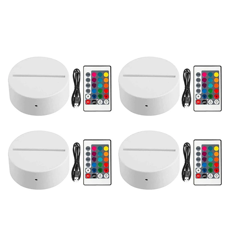 4Pcs Night LED Lamp Base Small Night Lamp Base Remote Control Colorful Small Night Lamp USB Lamp Base Acrylic Table Lamp
4Pcs Night LED Lamp Base Small Night Lamp Base Remote Control Colorful Small Night Lamp USB Lamp Base Acrylic Table Lamp