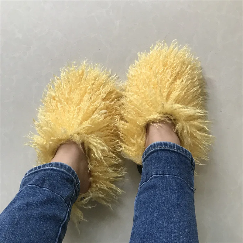 New Designer Long Hair Sheep Fur Slides For Popular Design
New Designer Long Hair Sheep Fur Slides For Popular Design