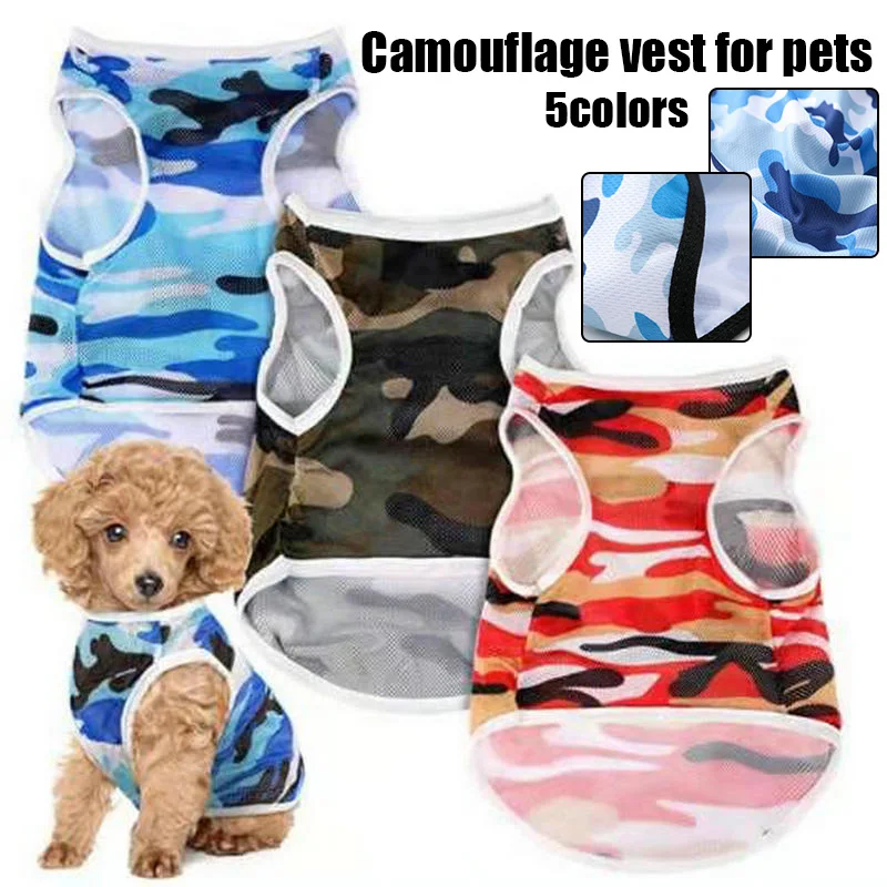 Cute Summer Dog Pet Clothes Coat Camouflage Vest Breathable Mesh Pet Vest T-shirt For Small And Medium Dogs Pet Supplies
Cute Summer Dog Pet Clothes Coat Camouflage Vest Breathable Mesh Pet Vest T-shirt For Small And Medium Dogs Pet Supplies
