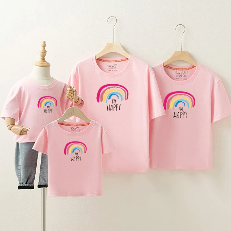 Family Look Cotton T-shirt Mommy and Me Clothes Rainbow Father Girls Boy Daddy Son Kids Mother Daughter Family MatchingOutfits
Family Look Cotton T-shirt Mommy and Me Clothes Rainbow Father Girls Boy Daddy Son Kids Mother Daughter Family MatchingOutfits