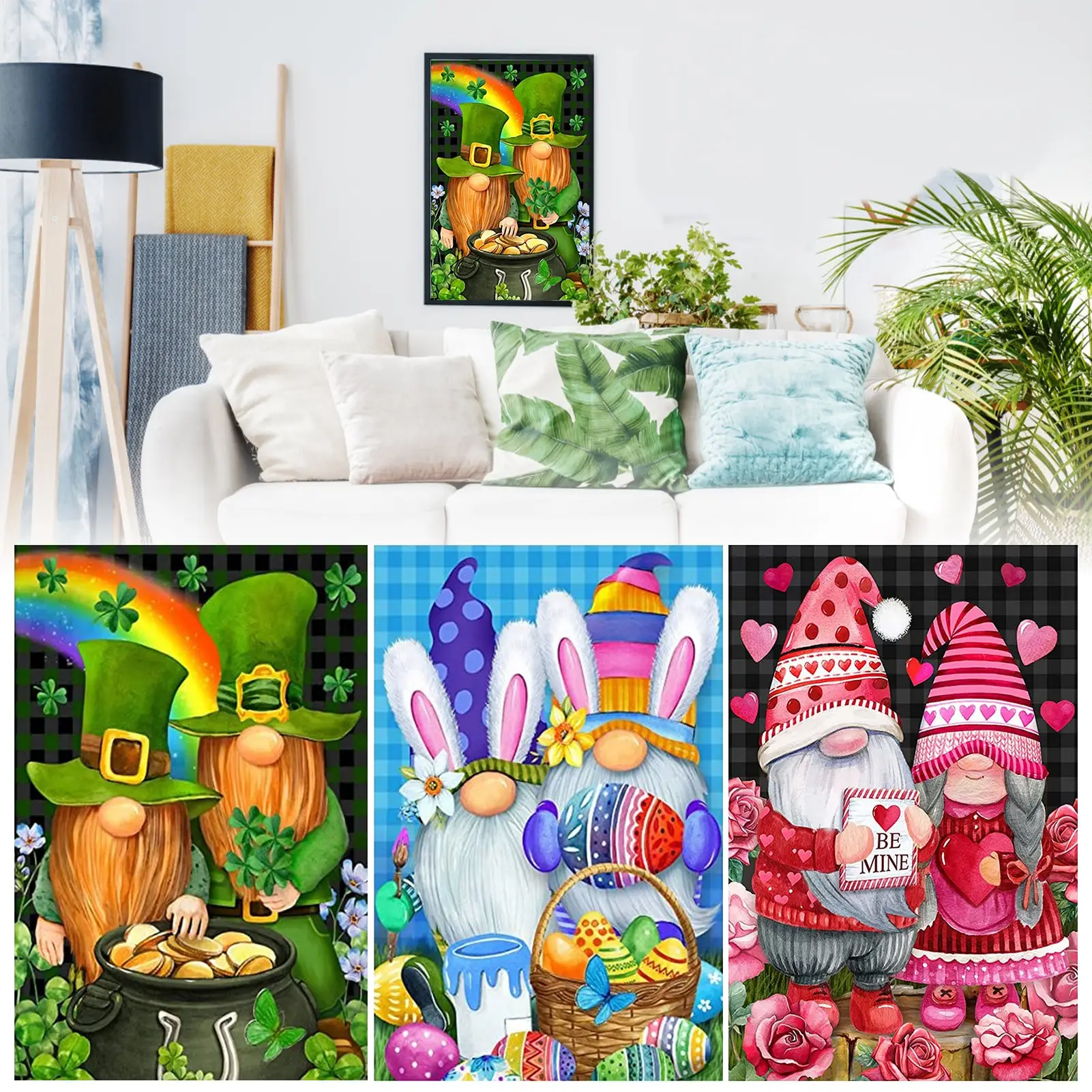 Diamond-Painting Kits 5D Gnome Diamond Art Kits for Adult DIY Full Drill Diamond Dots Paintings Set for Easter St. Patrick's Day
Diamond-Painting Kits 5D Gnome Diamond Art Kits for Adult DIY Full Drill Diamond Dots Paintings Set for Easter St. Patrick's Day