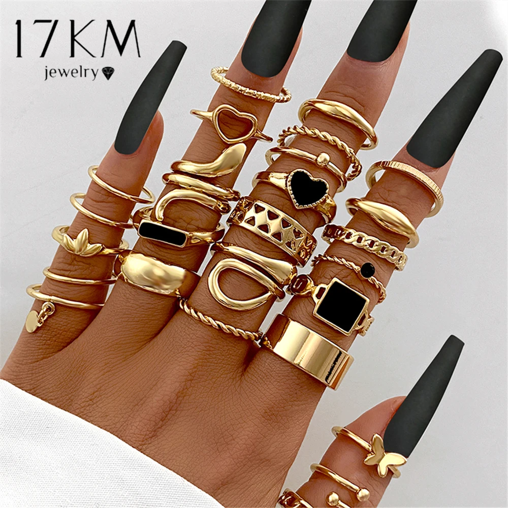 Fashion Gold Color Snake Ring For Women 2023 New Vintage Black Punk Black Heart Butterfly Rings Set Female Jewelry Accessories
Fashion Gold Color Snake Ring For Women 2023 New Vintage Black Punk Black Heart Butterfly Rings Set Female Jewelry Accessories