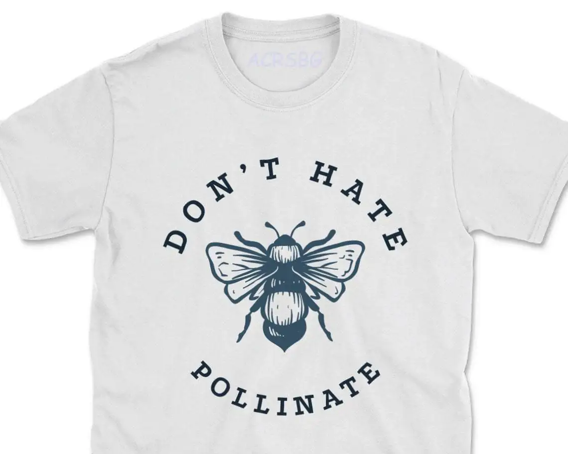 Don't Hate Pollinate Honeybee T Shirts Your Heart Explore Print Tee Shirts Unisex Fashion Round Neck Pullover Tops Short Sleeves
Don't Hate Pollinate Honeybee T Shirts Your Heart Explore Print Tee Shirts Unisex Fashion Round Neck Pullover Tops Short Sleeves