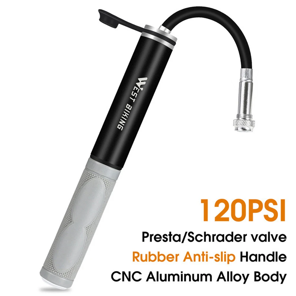 Portable 120Psi Mini Bike Pump Aluminum Alloy Bicycle Hand Air Pump Tire Inflator Practical Tire Bicycle Tire Basketball Pump
Portable 120Psi Mini Bike Pump Aluminum Alloy Bicycle Hand Air Pump Tire Inflator Practical Tire Bicycle Tire Basketball Pump