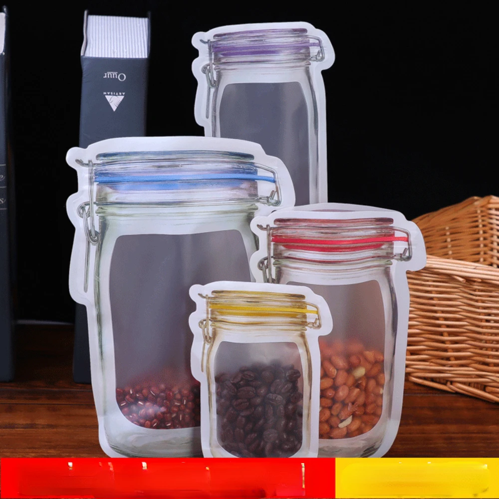Reusable Mason Jar Bottles Bags Nuts Candy Cookies Bag Waterproof Seal Fresh Food Storage Bag Snacks Sandwich Zip Lock Bags
Reusable Mason Jar Bottles Bags Nuts Candy Cookies Bag Waterproof Seal Fresh Food Storage Bag Snacks Sandwich Zip Lock Bags