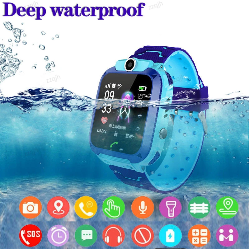 

New Children's Smart Watch Kids Phone Watch Smartwatch For Boys Girls With Sim Card Photo Waterproof IP67 Gift For IOS Android