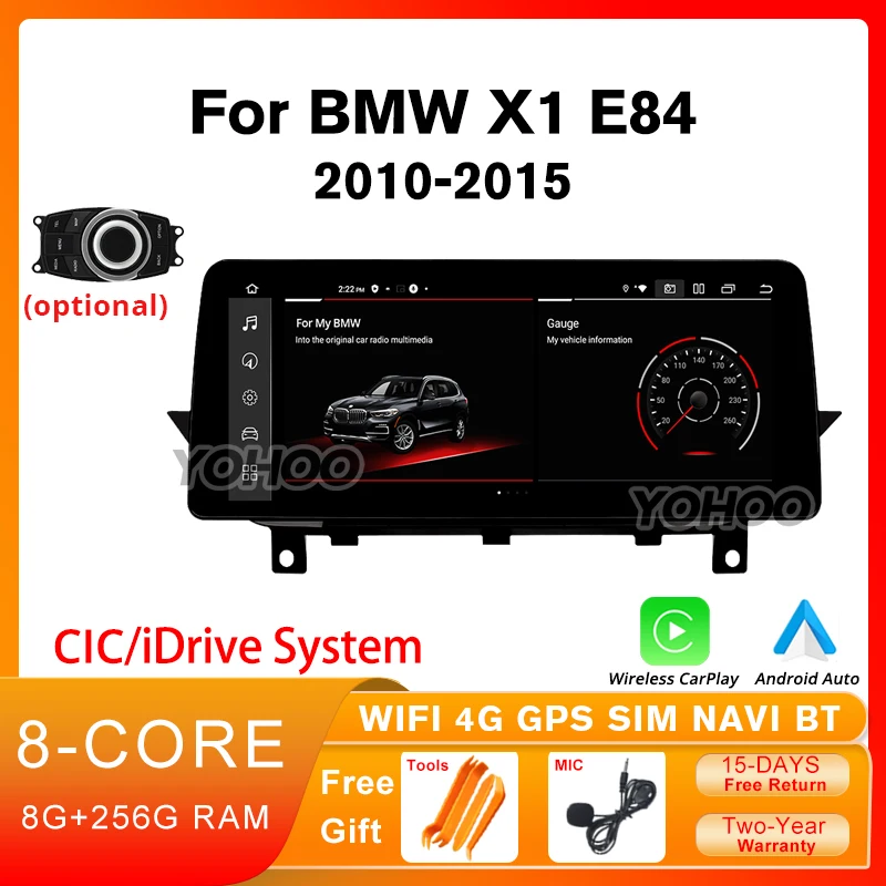 12.3'' For BMW X1 E84 CIC iDrive System 2010-2015 8+256G Car Radio Multimedia Player Carplay Android Auto 4G Wifi Headunit DSP 
12.3'' For BMW X1 E84 CIC iDrive System 2010-2015 8+256G Car Radio Multimedia Player Carplay Android Auto 4G Wifi Headunit DSP