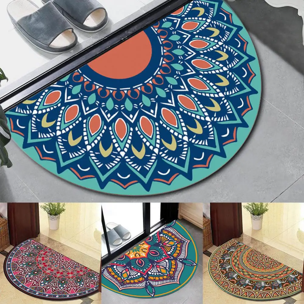 Boho Style Bath Mats Bathroom Semicircular Carpets Absorbent Semicircular Bedroom Carpet Home Supply 40x60cm/40x80cm Anti Slip
Boho Style Bath Mats Bathroom Semicircular Carpets Absorbent Semicircular Bedroom Carpet Home Supply 40x60cm/40x80cm Anti Slip