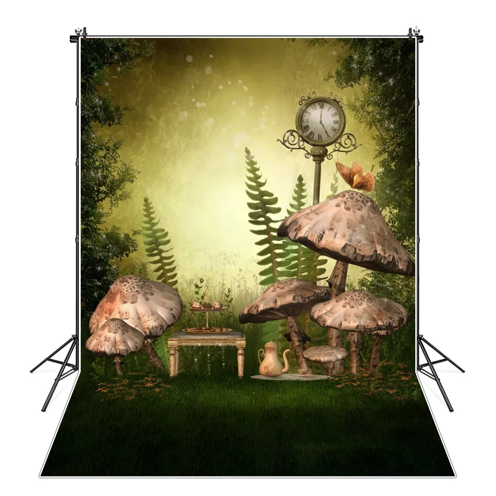 Fairytale Forest Mushroom Clock Grassland Photography Backdrops Custom Baby Party Home Decoration Photo Booth Studio Backgrounds
Fairytale Forest Mushroom Clock Grassland Photography Backdrops Custom Baby Party Home Decoration Photo Booth Studio Backgrounds