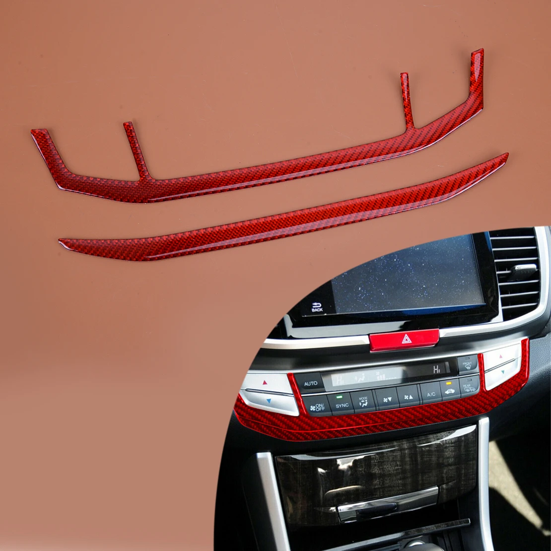 2Pcs Carbon Fiber Red Car AC Console Frame Cover Trim Fit for Honda Accord 2013 2014 2015 2016 2017 Type A
2Pcs Carbon Fiber Red Car AC Console Frame Cover Trim Fit for Honda Accord 2013 2014 2015 2016 2017 Type A