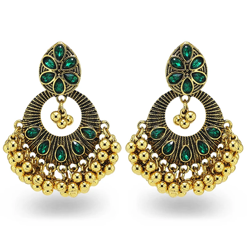 Ethnic Women's Jewelry Bollywood Oxidized Indian Earrings Vintage Flower Bohemian Pearl Tassel Fashion Earrings
Ethnic Women's Jewelry Bollywood Oxidized Indian Earrings Vintage Flower Bohemian Pearl Tassel Fashion Earrings