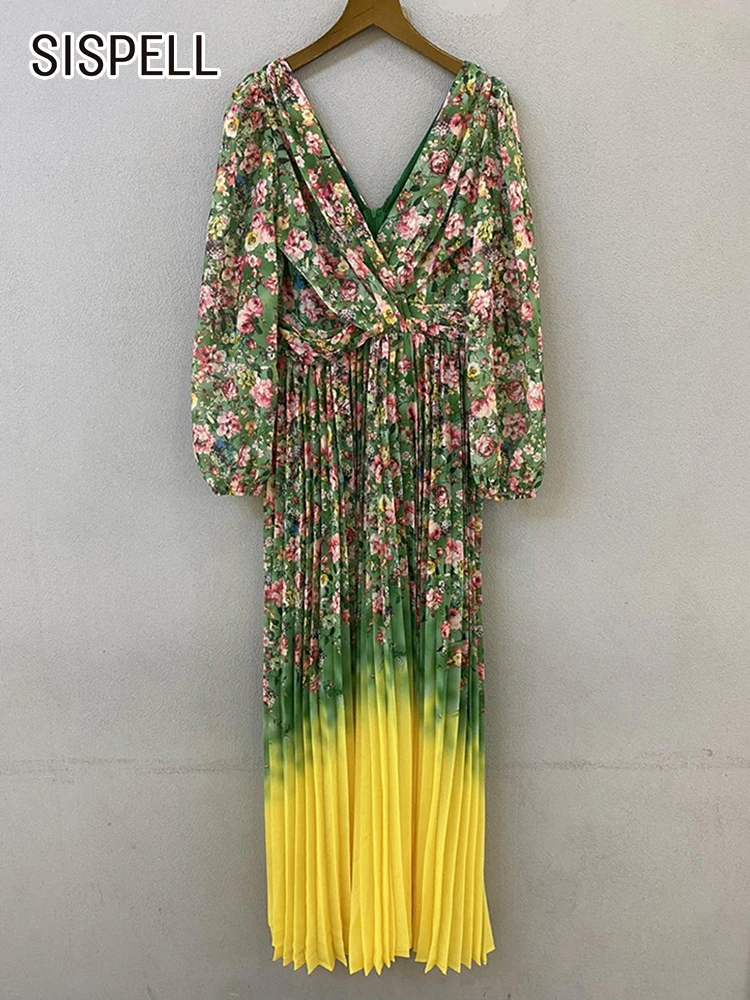 SISPELL Print Casual Dresses For Women V Neck Long Sleeve High Waist Spliced Zipper Folds Hit Color Vintage Dress Female Autumn
SISPELL Print Casual Dresses For Women V Neck Long Sleeve High Waist Spliced Zipper Folds Hit Color Vintage Dress Female Autumn