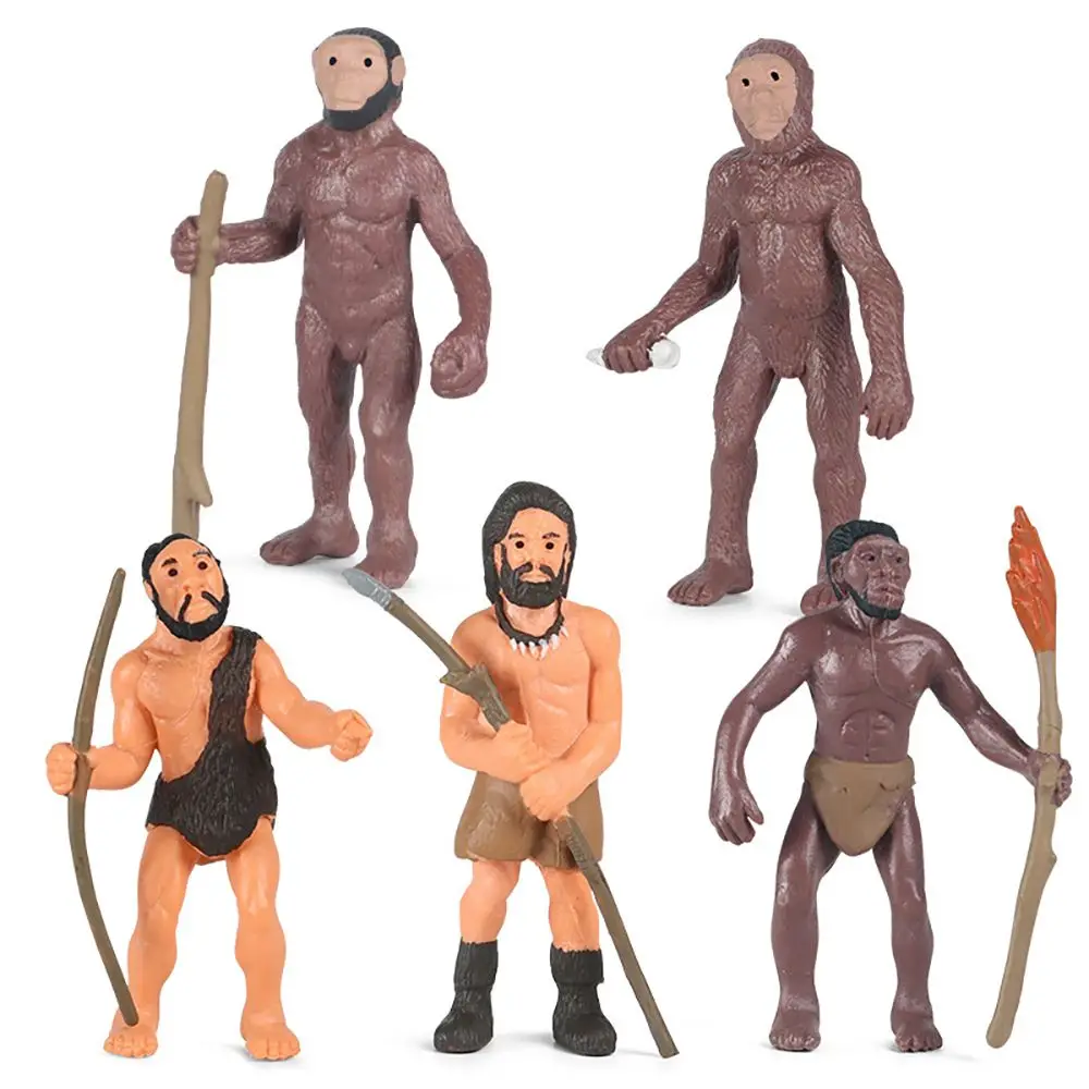 

Ландшафтная образовательная игрушка, модели примитивного человека, доисторическая сцена, человеческая развивающая история, фигурки диких паров