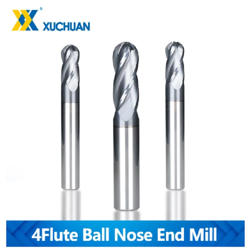 4 Flute Ball Nose Carbide End Mill R0.5-R8 Spiral Milling Bit CNC Machine Milling Tool Cutter Router Bit Milling Cutter
4 Flute Ball Nose Carbide End Mill R0.5-R8 Spiral Milling Bit CNC Machine Milling Tool Cutter Router Bit Milling Cutter