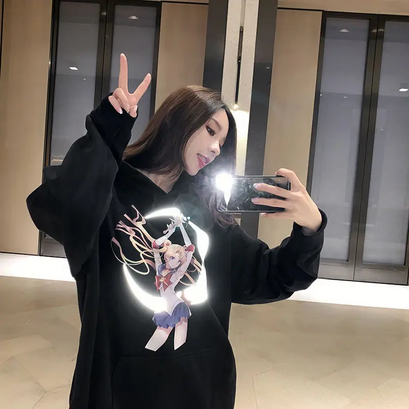 Сейлор Мун Tsukino Usagi кавайная Светоотражающая толстовка женская мягкая утепленная новая Ins свободная Американская Девушка топы с принтом пальто
Сейлор Мун Tsukino Usagi кавайная Светоотражающая толстовка женская мягкая утепленная новая Ins свободная Американская Девушка топы с принтом пальто