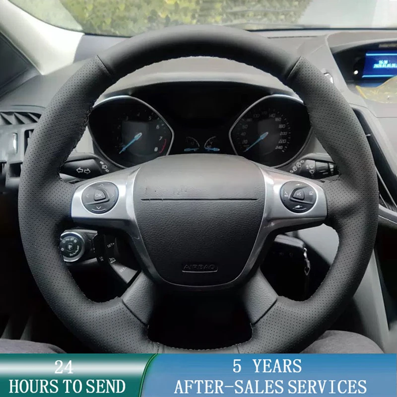 Customized Car Steering Wheel Cover Hand Sewing Genuine Leather For Ford Focus 3 KUGA Escape C-MAX Auto Interior Accessories
Customized Car Steering Wheel Cover Hand Sewing Genuine Leather For Ford Focus 3 KUGA Escape C-MAX Auto Interior Accessories
