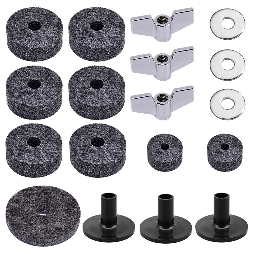 18pcs Anti Friction Cymbal Sleeves Washer Nuts Felt Pad Kit Replacement Universal Drum Noise Reduction Durable
18pcs Anti Friction Cymbal Sleeves Washer Nuts Felt Pad Kit Replacement Universal Drum Noise Reduction Durable