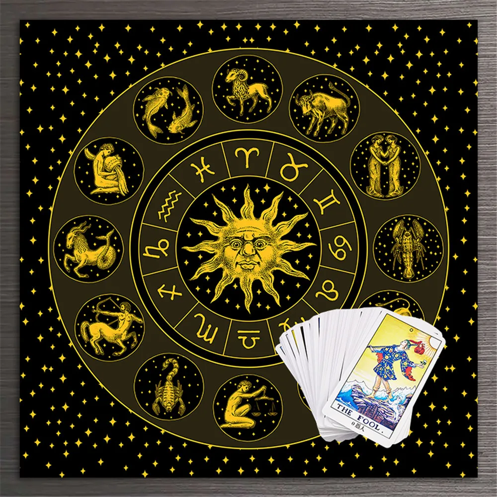 Mystical Symbol Tarot Card Tablecloth Witchcraft Altar Cloth Divination Board Game Fortune Astrology Oracle Card Pad Deco
Mystical Symbol Tarot Card Tablecloth Witchcraft Altar Cloth Divination Board Game Fortune Astrology Oracle Card Pad Deco